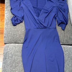 Elegant Blue Mini Dress